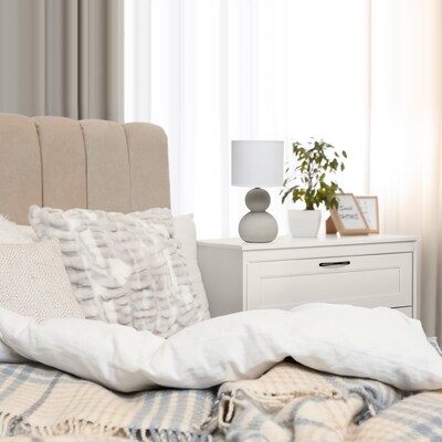Simple Designs Stone Age Table Lamp, Taupe (LT1116-TAU)