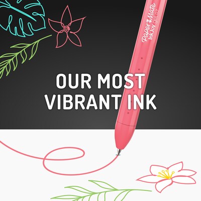 Paper Mate InkJoy Bright Retractable Gel Pen, Medium Point, 0.7mm, Assorted Bright Color Inks, 10 Count (2173764)