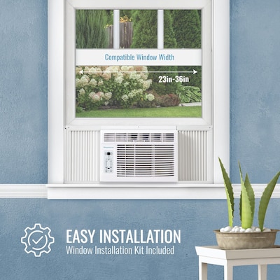 Keystone 5,000 BTU Window-Mounted Air Conditioner with Follow Me LCD Remote Control, white (KSTAW05CE)
