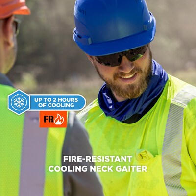Chill-Its 6493FR Cooling Fire Resistant Neck Gaiter, Blue (42138)