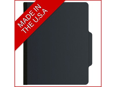 Medical Arts Press Pressboard Classification Folder, 2 Dividers, 2" Expansion, Letter Size, Black, 10/Box (DV-T42-26-3BLK)