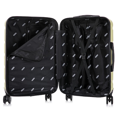 DUKAP Sense 3-Piece Hardside Spinner Carry-On Luggage Set, TSA Checkpoint Friendly, Green (DKSENSML-GRN)