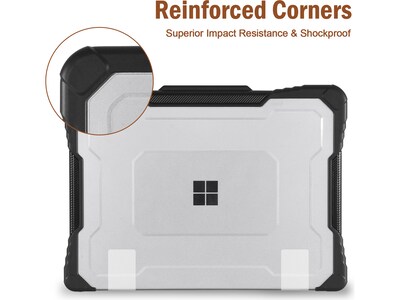 TechProtectus ShockProof 12.4 Laptop Case for Microsoft Surface Laptop Go 3/2/1, Shock-Absorbing, Black (TP-MS-GO123)