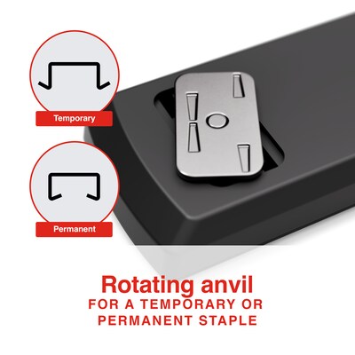 Staples Desktop Stapler, 20-Sheet Capacity, Staples Included, Black (ST63280)