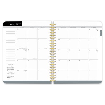 2027 BrownTrout 6.5" x 7.8" Calendar Year Weekly Standard Planner, Black (9798330709311)