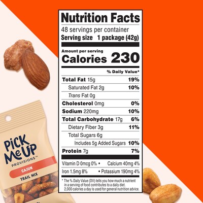 Pick Me Up Provisions™ Cajun Trail Mix, 1.5 oz., 48 Bags/Box (PM63389)