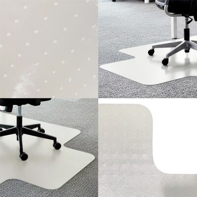 Floortex Computex Advantagemat Carpet Chair Mat with Lip, 36" x 48", Designed for Medium-Pile Carpet, Clear PVC (319226LV)