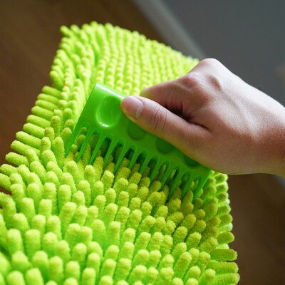 Libman Commercial Microfiber Fingers Dust Mop, Yellow & Green, 6/Carton (195)