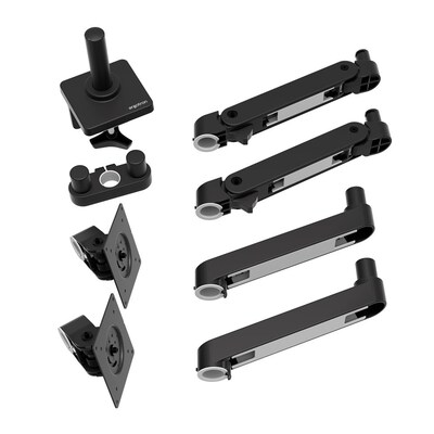 Ergotron LX Pro Adjustable Dual Monitor Arms, Up to 27", Black (45-686-292)