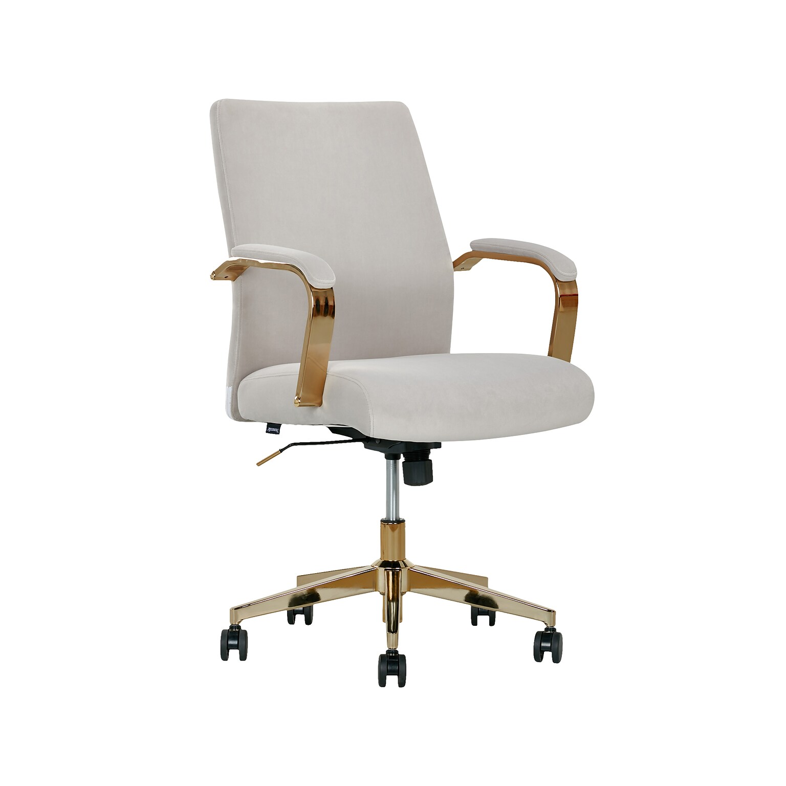 Thomasville Furniture Jolie Ergonomic Fabric Swivel Desk Chair, Light Gray (60068-LGRY)