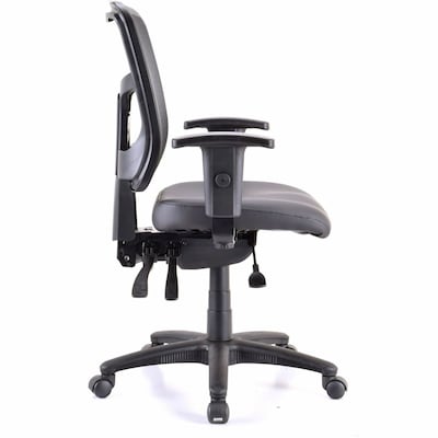 Lorell Executive Antimicrobial Mid-Back Chair, Black (LLR86241)