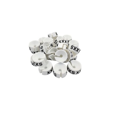Nahanco Plastic Size Markers, White (SM25XXSWB)