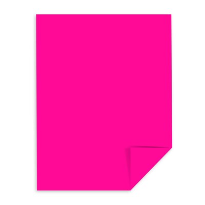 Astrobrights 65 lb. Cardstock Paper, 8.5" x 11", Fireball Fuchsia, 250 Sheets/Ream, 8 Ream (WAU22881CT)