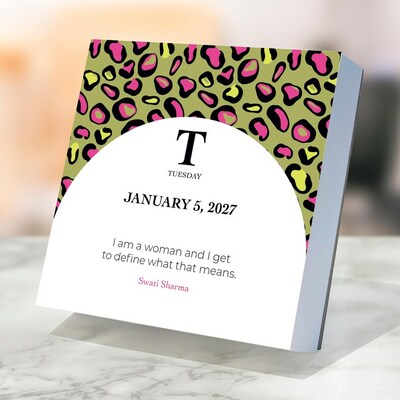 2027 TF Publishing Inspiring Women 5.25" x 5.25" Daily Day-to-Day Calendar, Multicolored (27-3060)
