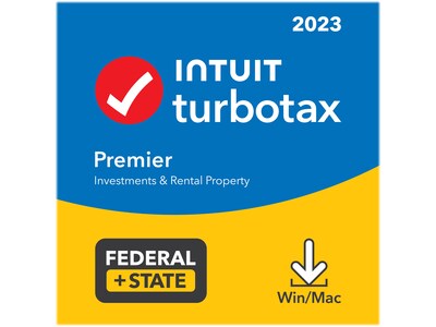 TurboTax Premier 2023 Federal + State for 1 User, Windows/Mac, Download (5102389)