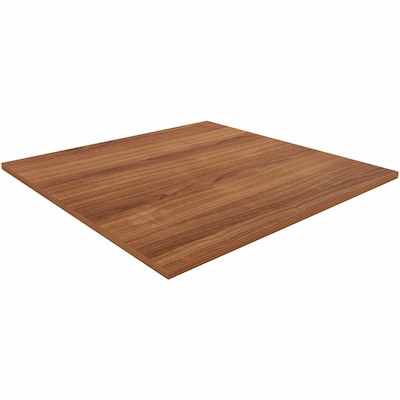 Lorell Essentials Series 42”W x 42”D 1” Thickness Square Table Top, Laminate, Walnut (LLR69962)
