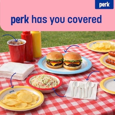 Perk™ Plastic Cold Cup, 16 Oz., Red, 50/Pack (PK54359)