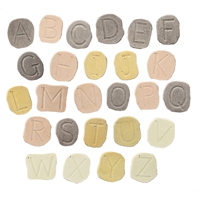 Yellow Door Feels-Write Uppercase Letter Stones, Assorted Colors, 26/Set (YUS1062US)