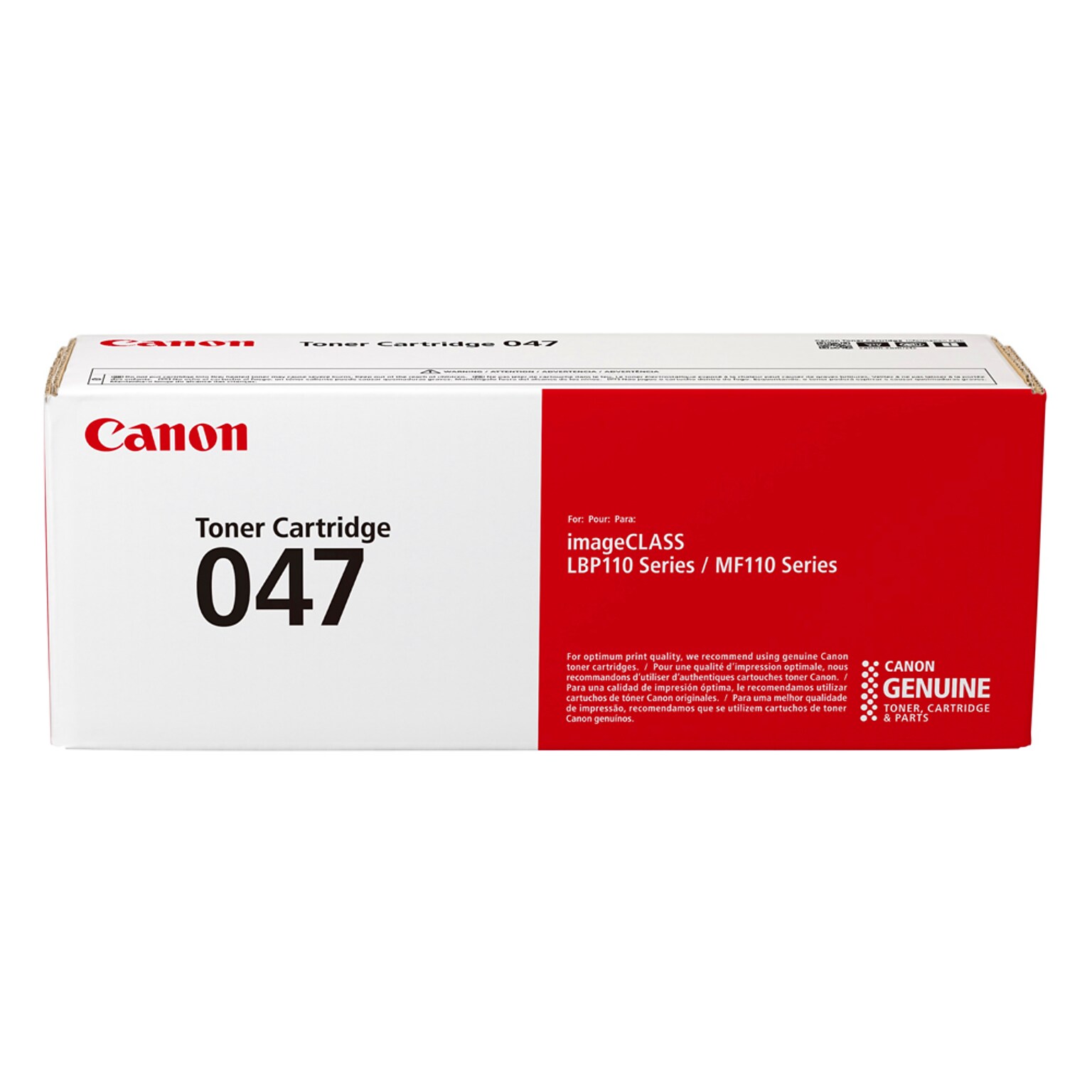 Canon 047 Black Standard Yield Toner Cartridge, Prints Up to 1,600 Pages (CRG 047)