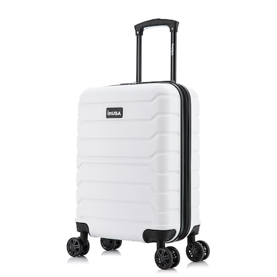 InUSA Trend 20.5 Hardside Carry-On Suitcase, 4-Wheeled Spinner, White (IUTRE00S-WHI)