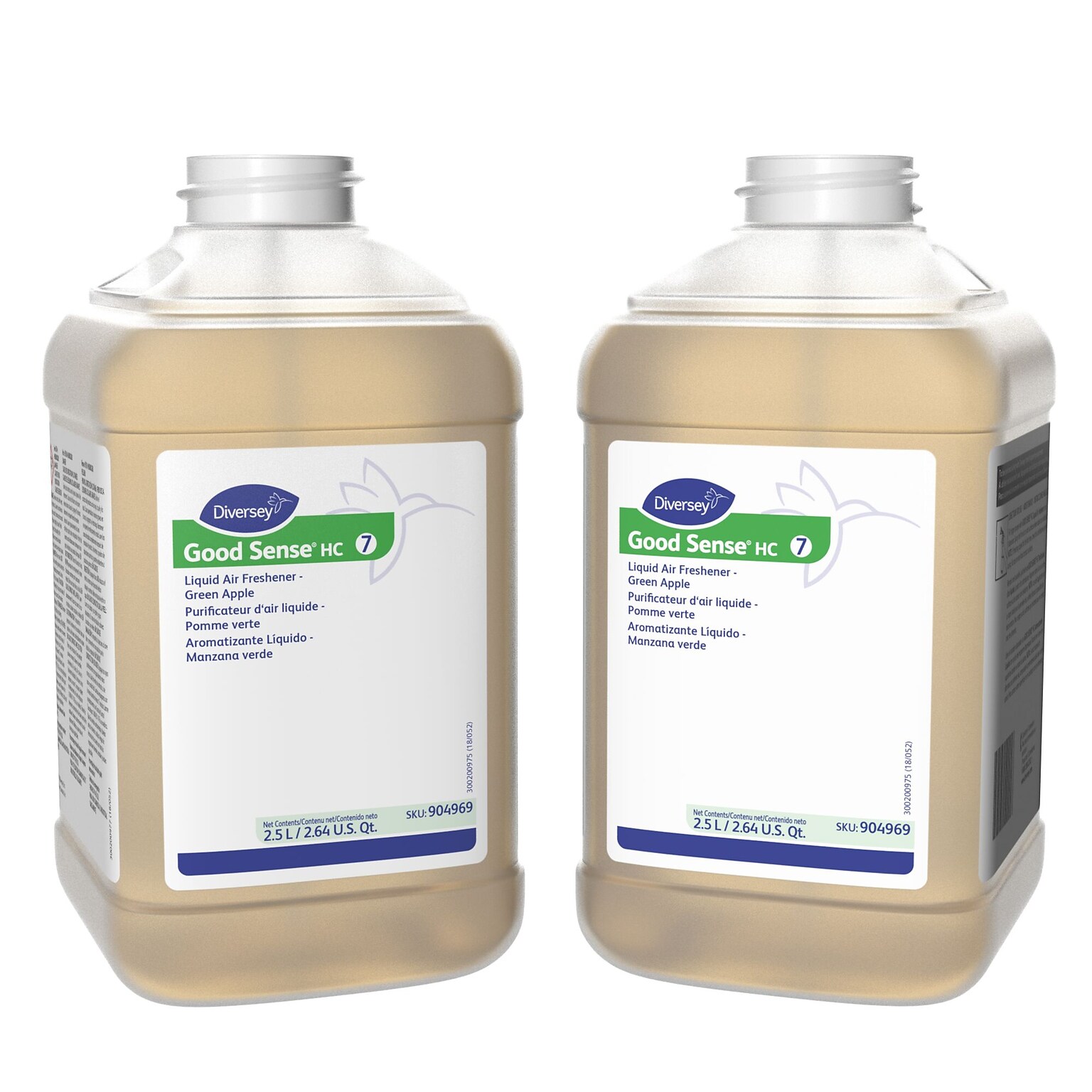 Good Sense HC Air Freshener for Diversey J-Fill, Green Apple, 2.5 L / 2.64 U.S. Qt., 2/Carton (904969)