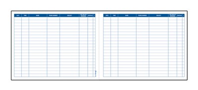 Adams Record Book, 8 Columns, 11 x 8.5, White, 50 Sheets/Book (S1185)