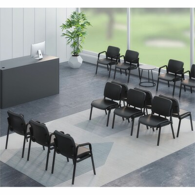 Lorell Deluxe Leather 4-Leg Guest Chair (LLR84595)
