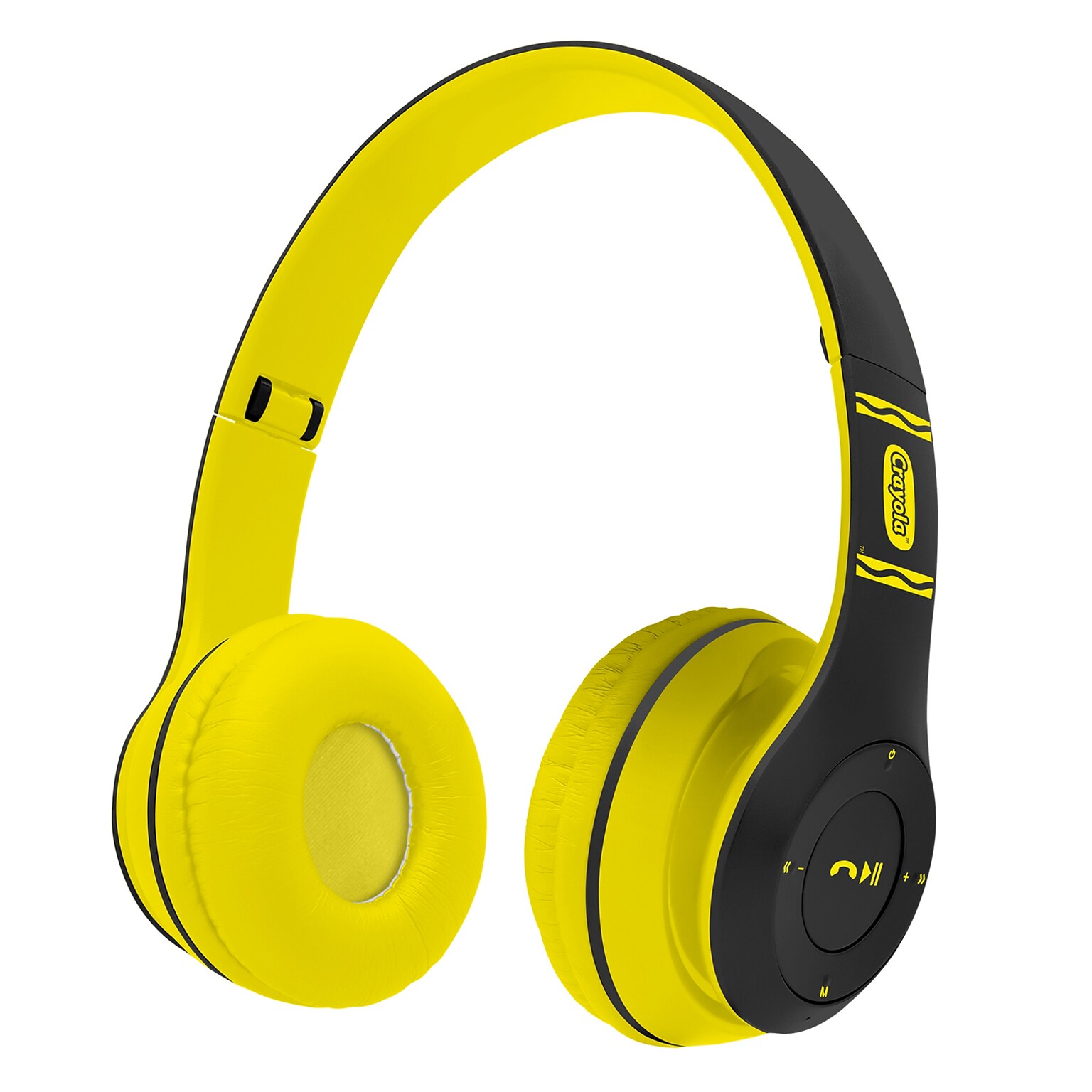 Crayola Boost Active Wireless Over-Ear Headphones, Bluetooth, Black/Yellow (CHPBT348)