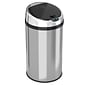 iTouchless Stainless Steel Round Sensor Trash Can with AbsorbX Odor Control System, 8 Gal., Silver (IT08RCB)