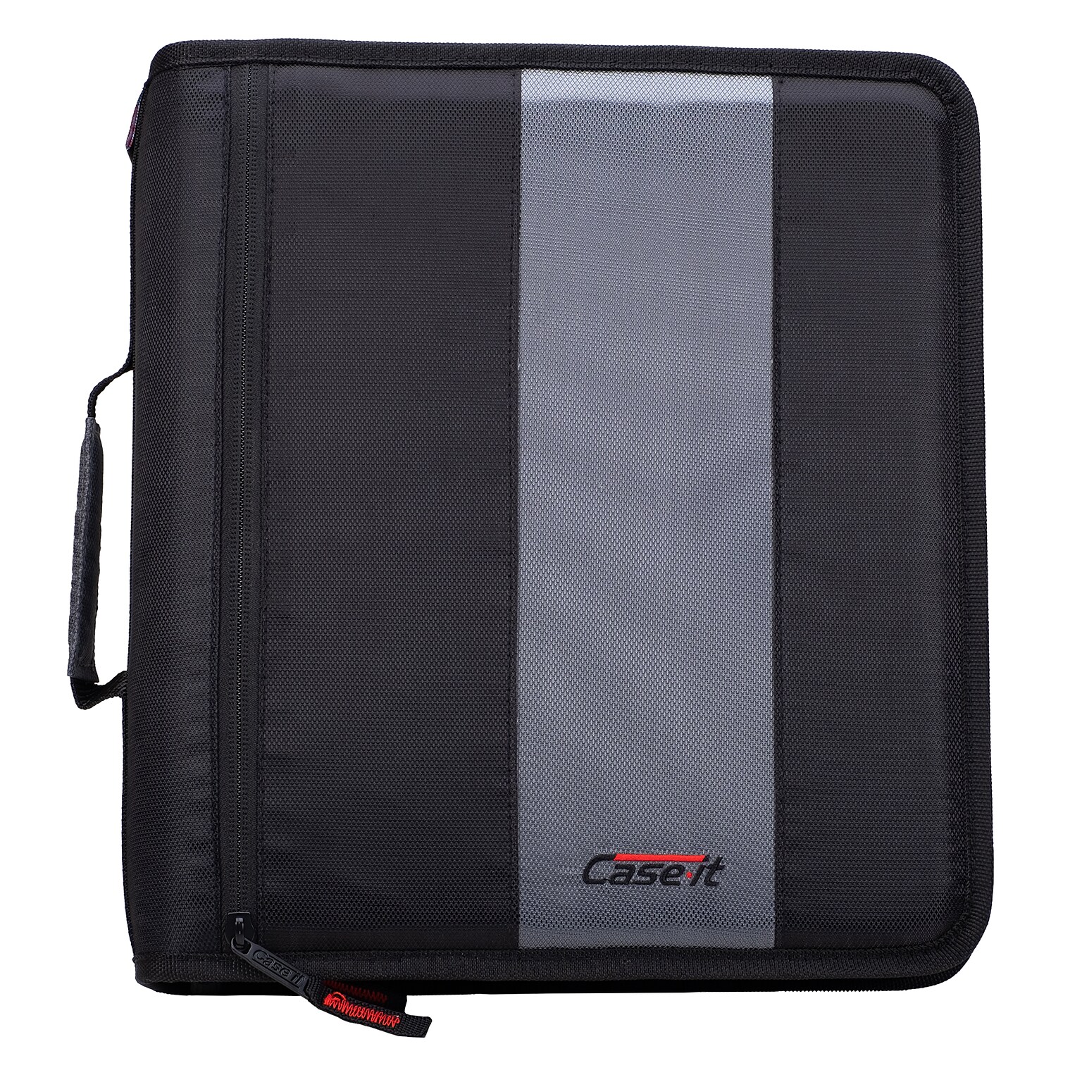 Case It Classic 2 3-Ring Zipper Binders, Black (D-251 BLK)