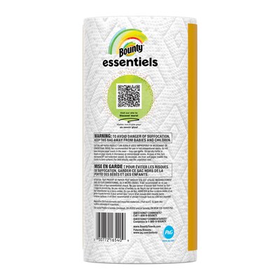 Bounty Essentiels Select-A-Size Double Roll Paper Towels, 2-ply, 108 Sheets/Roll, 24 Rolls/Pack (16540)
