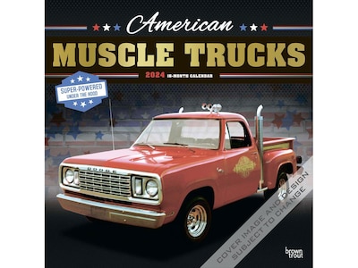 2024 BrownTrout American Muscle Trucks 12 x 12 Monthly Wall Calendar (9781975469047)