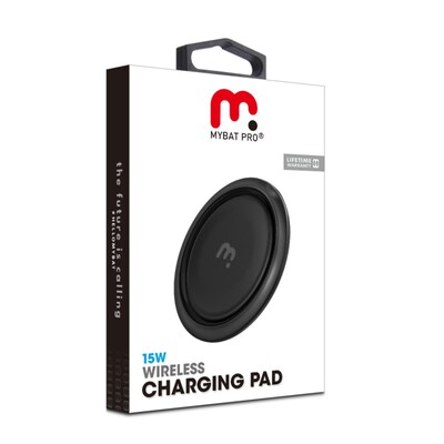 MyBat Pro Wireless Fast Charging Pad 15W, Universal Compatibility, Black (CGK311001)