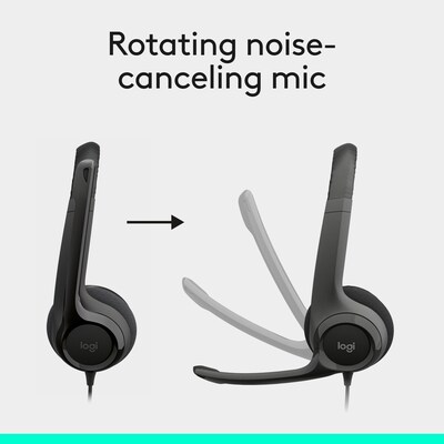Logitech H390 USB-A Stereo Phone & Computer Headset, Black (981-001575)