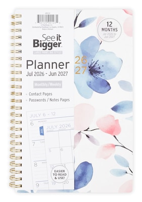 2026-2027 PlanAhead See It Bigger 5.5 x 8.75 Academic Weekly & Monthly Planner, Paperboard Cover,