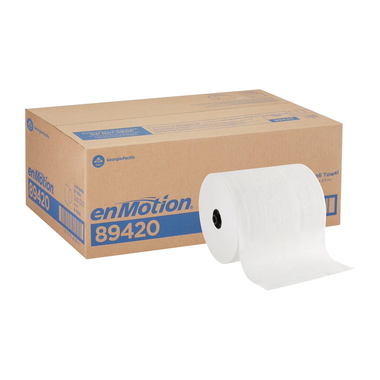 enmotion Hardwound Paper Towels, 1-ply, 700 ft./Roll, 6 Rolls/Carton (89420)