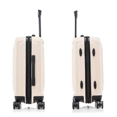 US Army FOX 20" Hardside Carry-On Suitcase, 4-Wheeled Spinner, TSA Checkpoint Friendly, Sand (USLFOX00S-SAN)