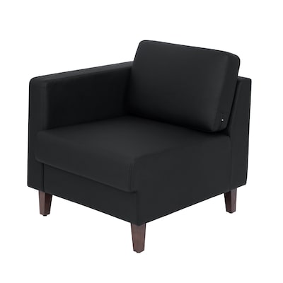Flash Furniture Hercules Artemis LeatherSoft Left Arm Reception Chair, Black (ZB8921CLABLK)