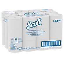 Scott Essential Recycled Coreless Toilet Paper, 2-ply, White, 1000 Sheets/Roll, 36 Rolls/Case (04007