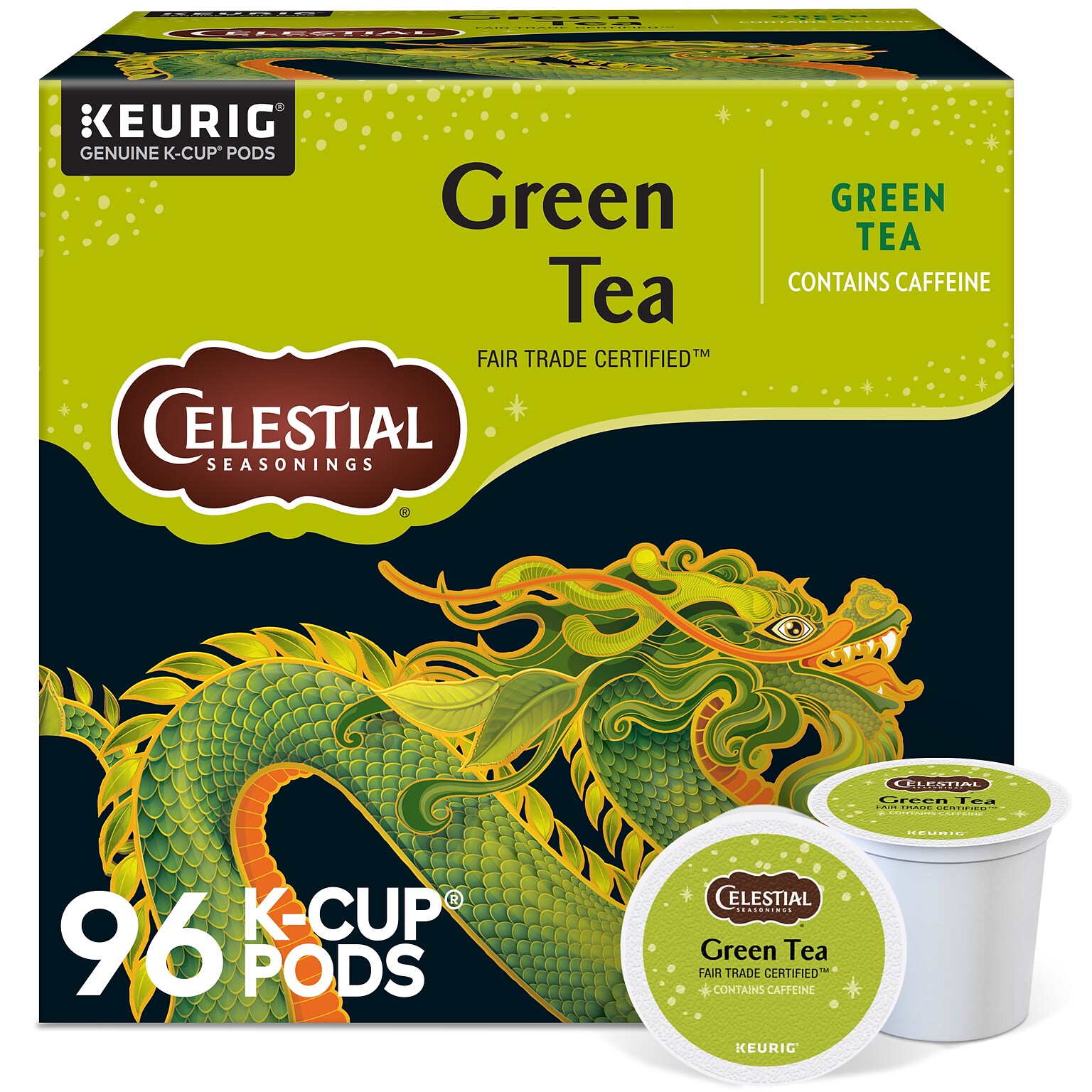 Celestial Seasonings Green Tea, Keurig® K-Cup® Pods, 96/Carton (14734)