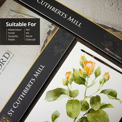 St Cuthberts Mill Saunders Waterford 20" x 14" Watercolor Sketch Pad, 20 Sheets/Pad (STCT46330001011M)