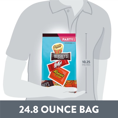 Hershey's Kit Kat & Reese's Miniatures Assorted Chocolate Candy Party Pack, 24.8 oz. (246-00013)