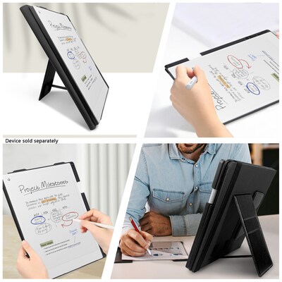 SaharaCase Indy Series Bi-Fold Folio Case for reMarkable Paper Pro, Black (TB00433)