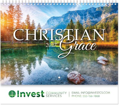 Luxe Christian Grace Spiral Wall Calendar