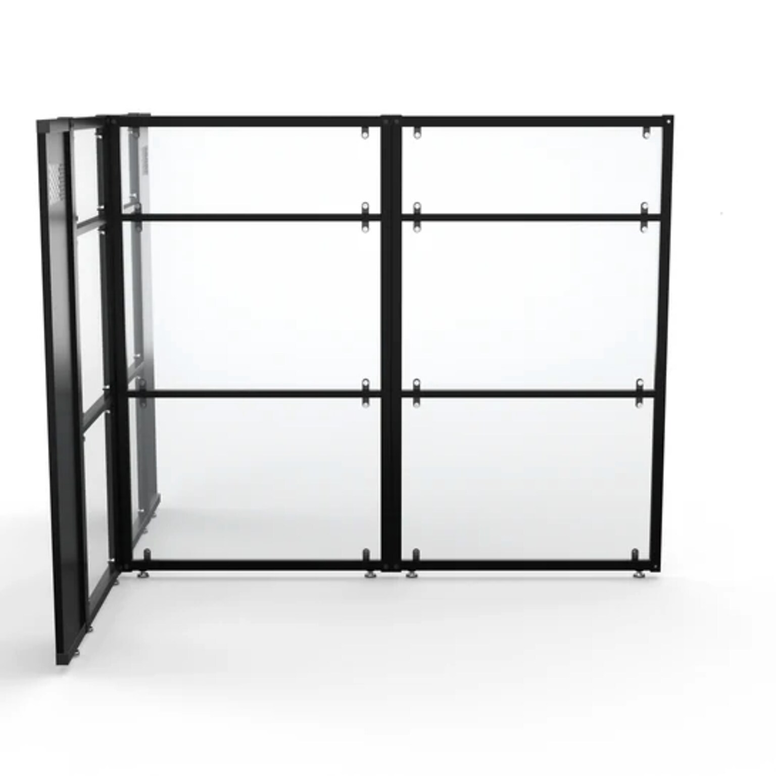 VersaDesk WorkNest 66H x 79.5W T-Shaped Cubicle Panel Workstation, Black (WNCT-7296-B)