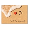 Custom Paw Prints Cards, with Envelopes, 7 x 5 Sympathy Card, 25 Cards per Set
