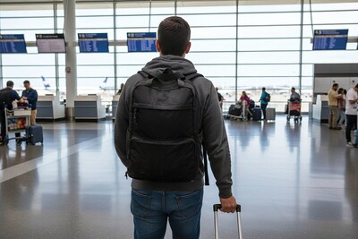Travel Packable Backpack with Cooler, (Black)