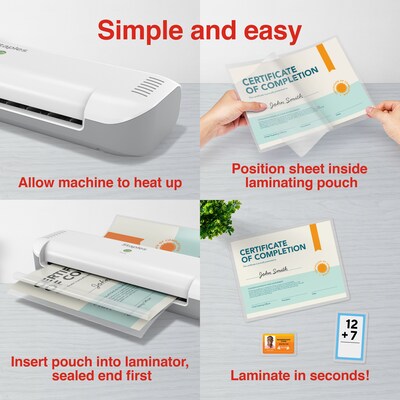 Staples® Thermal Laminator, 9" Width, White (OL141)