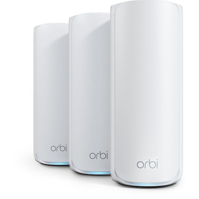 Netgear Orbi 770 BE 11000Mbps Tri-Band Mesh WiFi 7 System, White, 3/Pack (RBE773-100NAS)