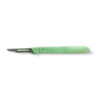 FifthPulse Sterile Disposable Scalpel, Stainless Steel #15 Blade Size, 10 Pack (FMN100611)